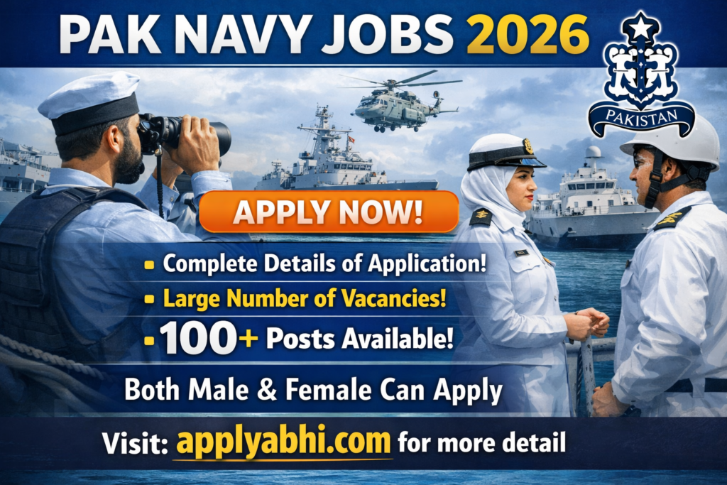 Pak Navy Jobs 2026 – Online Apply | Latest Pakistan Navy Advertisement