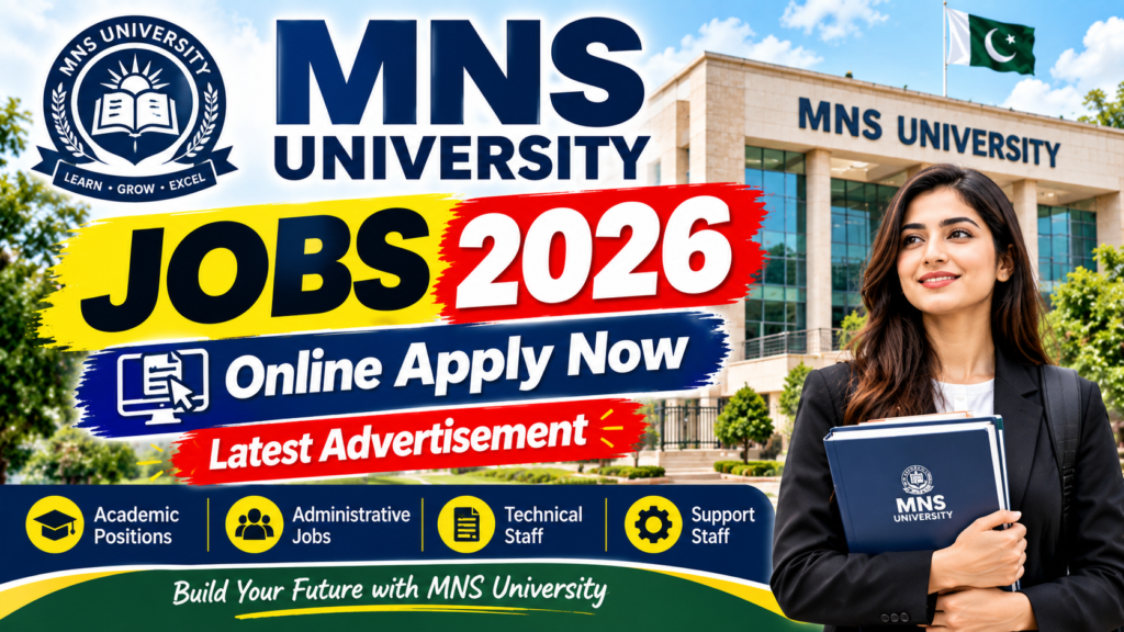 MNS University Jobs 2026 | Online Apply Now - Latest Advertisement