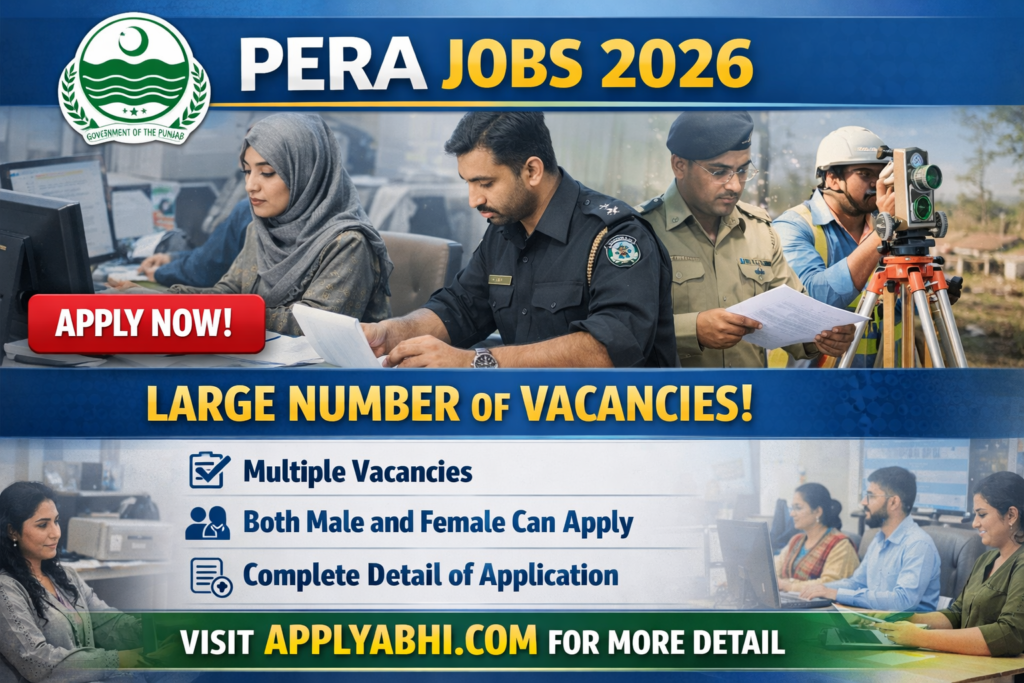 PERA Force Jobs 2026 | Online Apply Now – Latest Punjab Govt Advertisement