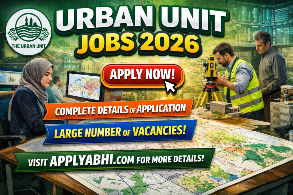 Urban Unit Jobs 2026 | Online Apply Now – Latest Govt Jobs in Punjab