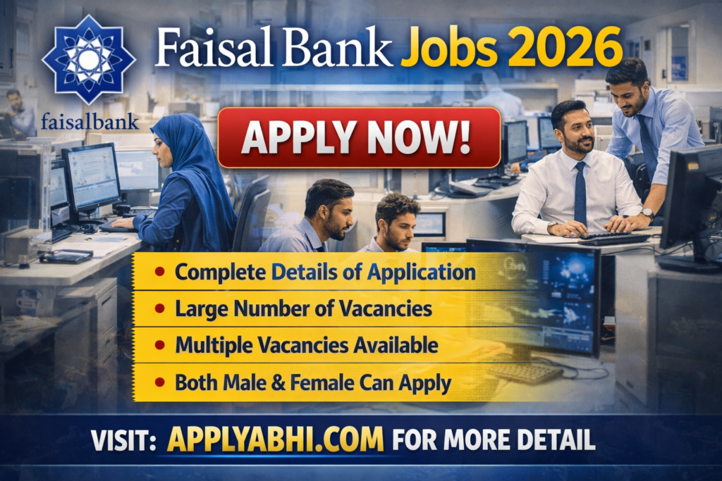 Faisal Bank Jobs 2026 – Latest Advertisement | Online Apply Now