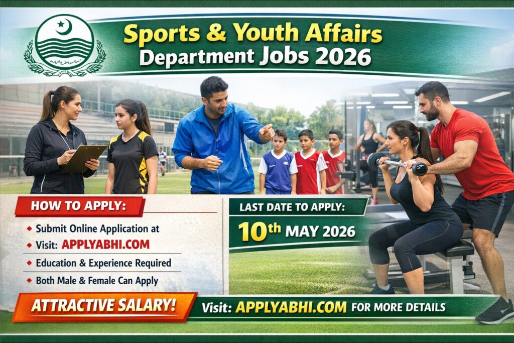Sports and Youth Affairs Department Jobs 2026– Online Apply Now | Latest Punjab Govt Advertisement