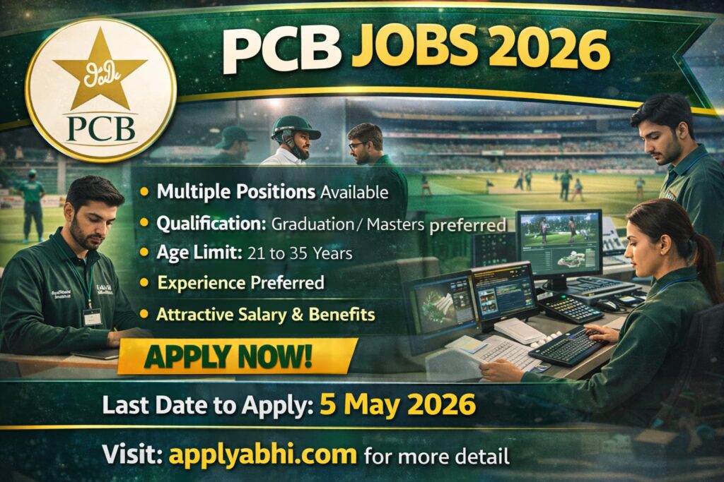 PCB Jobs 2026 Online Apply – Latest Advertisement | Pakistan Cricket Board Careers