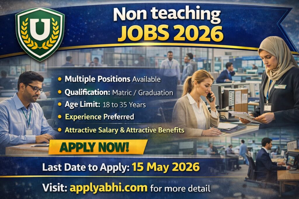 Non-Teaching Jobs 2026 Online Apply – Latest Advertisement | Govt Vacancies Pakistan