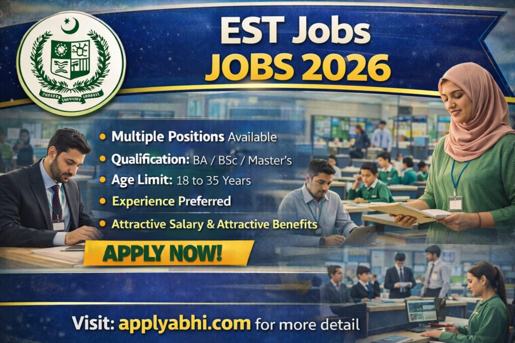EST Jobs 2026 – Elementary School Teacher Latest Advertisement | Online Apply Now